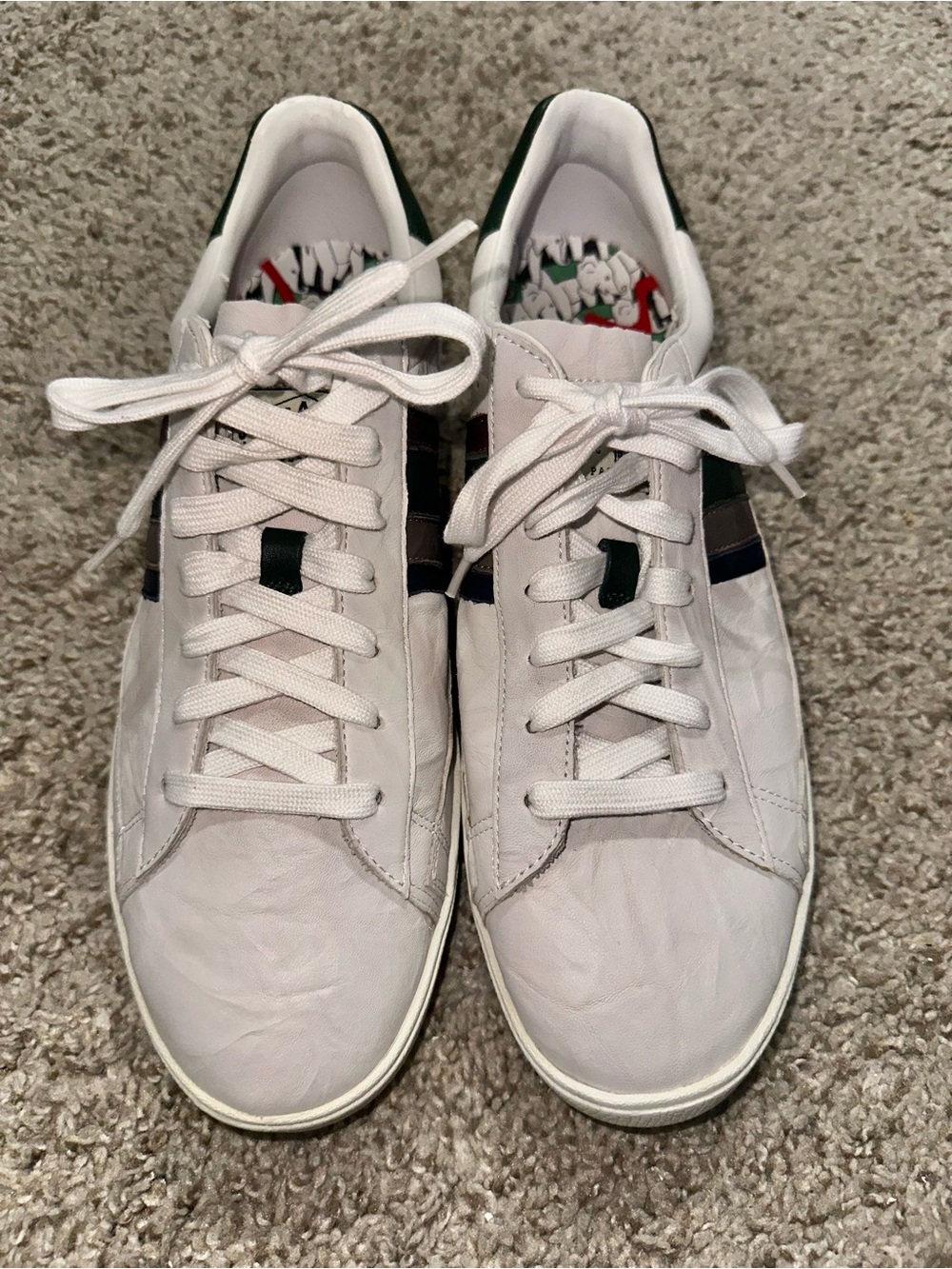 Paul Smith White Sneaker with Multi Color Stripes size 8 Men’s. NO BOX INCLUDED!